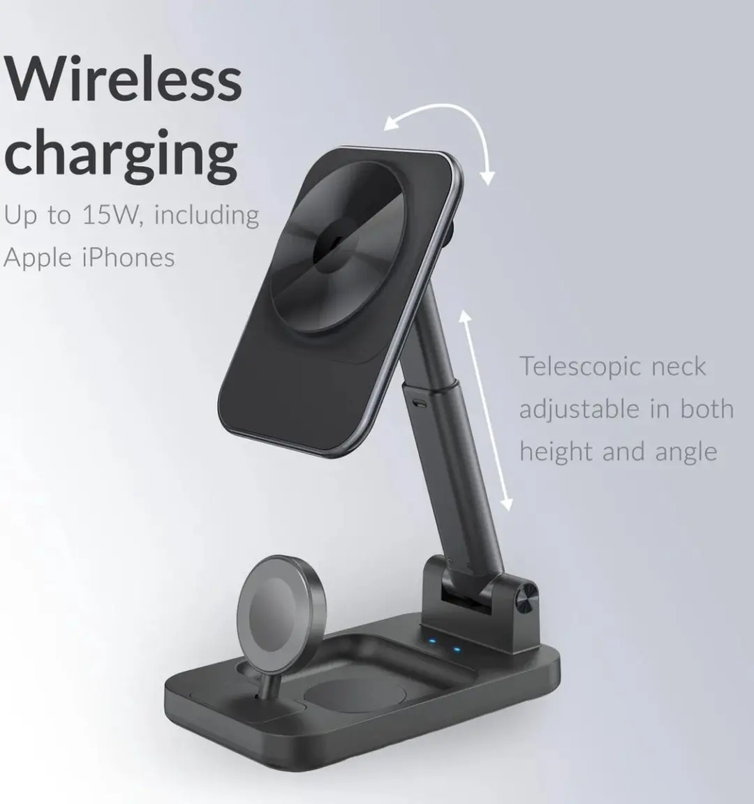 Mobilize 3in1 MagSafe Oplader 15W - Zwart
