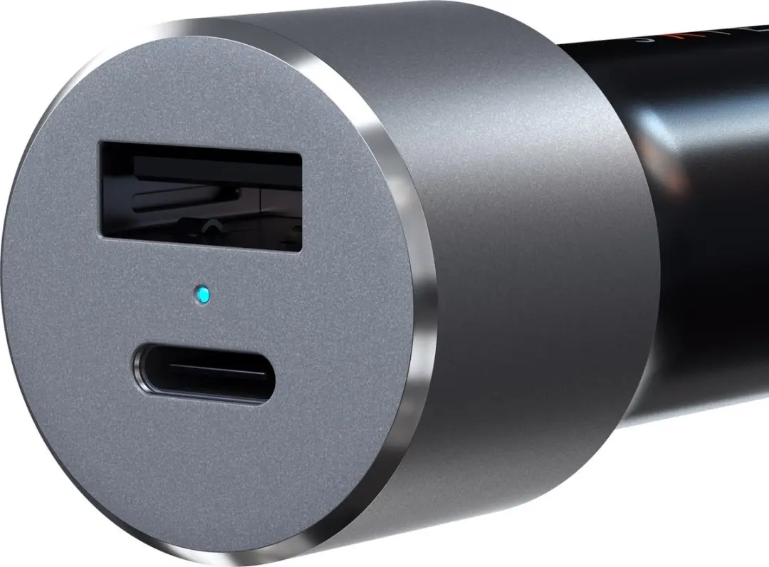 Satechi 2-poorts Autolader 72W - USB-C PD 60W & USB-A 12W - Grijs - afbeelding 6 van 6