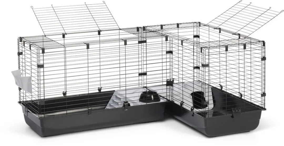 Savic Cubix Corner Hoekkooi - 148x100x63,5cm - Zwart