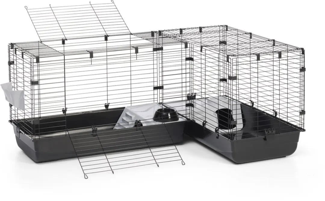 Savic Cubix Corner Hoekkooi - 148x100x63,5cm - Zwart
