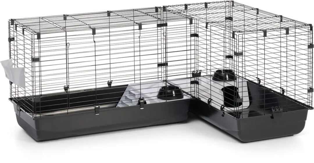 Savic Cubix Corner Hoekkooi - 148x100x63,5cm - Zwart