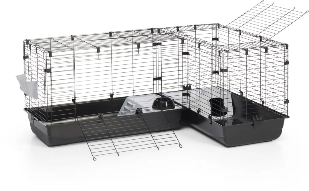 Savic Cubix Corner Hoekkooi - 148x100x63,5cm - Zwart