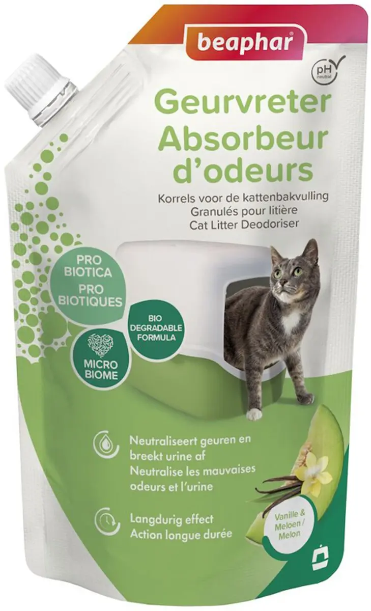 Beaphar Geurvreter Kattenbakreiniging 400g - Orchidee - afbeelding 3 van 4