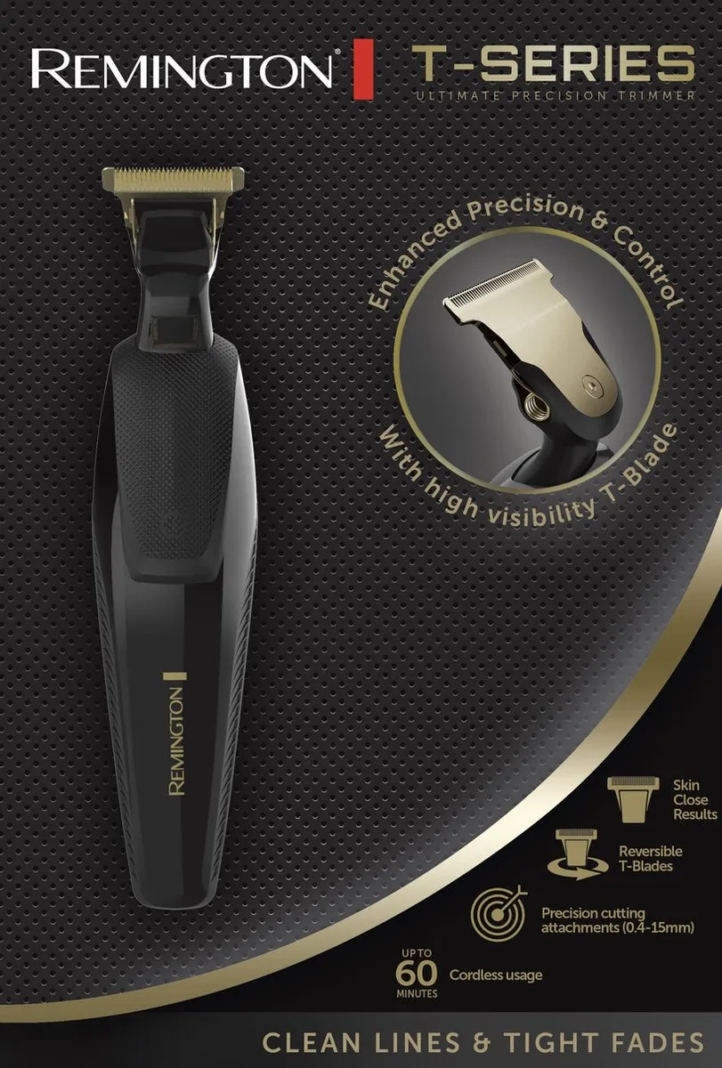 Remington MB7000 T-Series Baardtrimmer - 7 Opzetkammen - Zwart