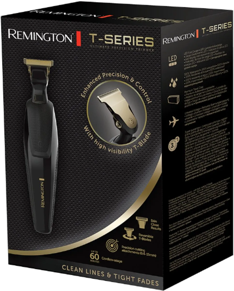 Remington MB7000 T-Series Baardtrimmer - 7 Opzetkammen - Zwart