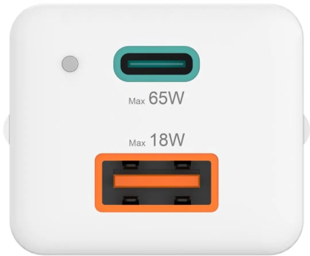 Hama 65W GaN Snellader - USB-C PD & USB-A QC - Wit - afbeelding 6 van 6