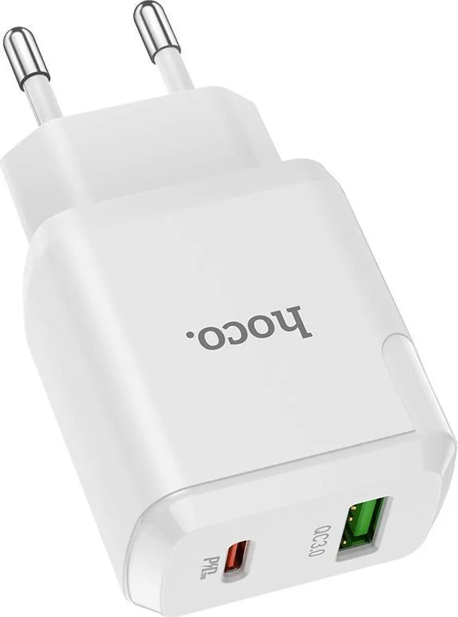Hoco N5 Favor Oplader 20W - 2 Poorten - Wit