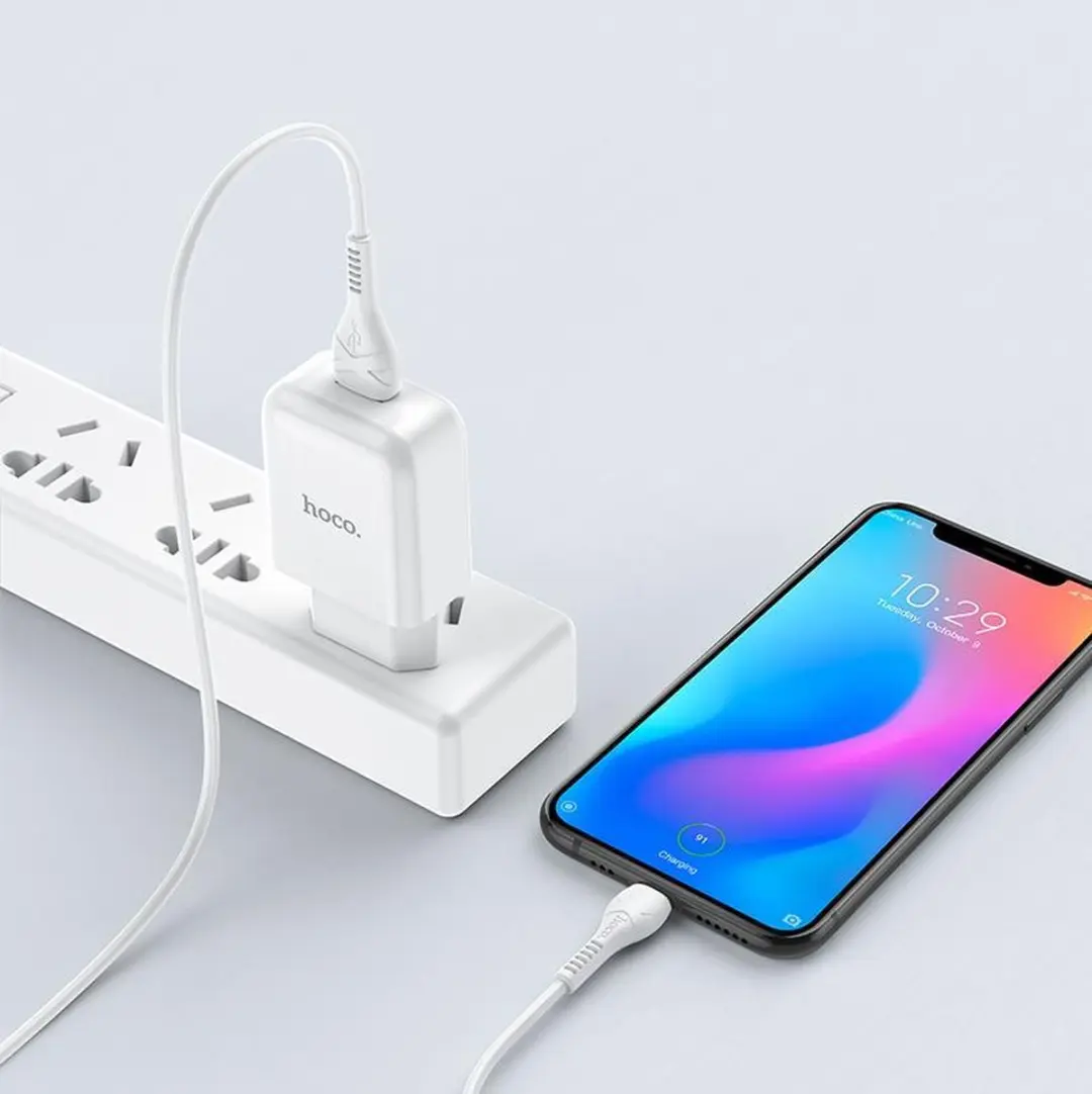 Hoco N2 Vigour USB Oplader 10.5W - Wit - afbeelding 6 van 6