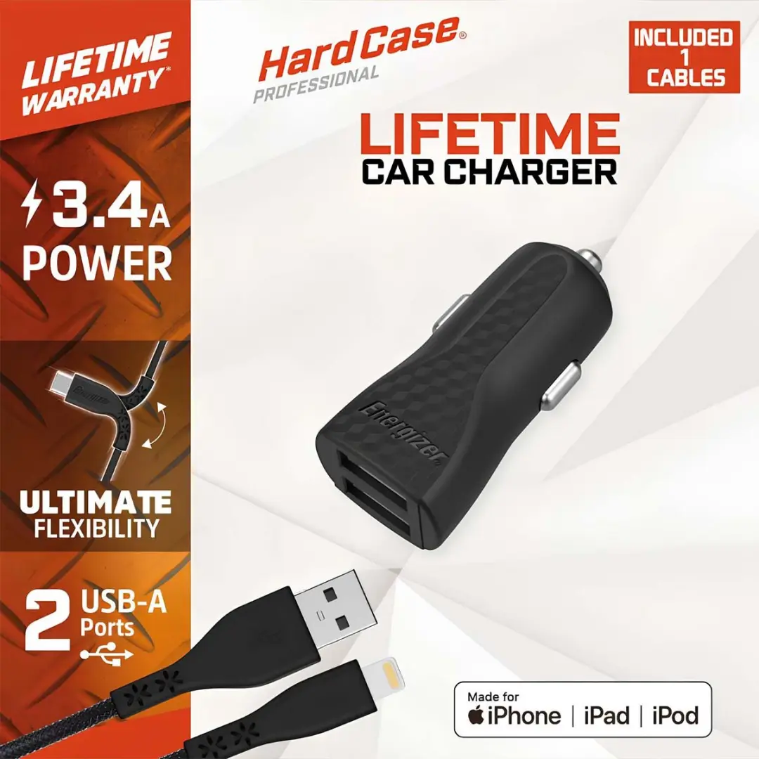 Energizer DC2CLLIM Autolader 17W - Universeel - Zwart