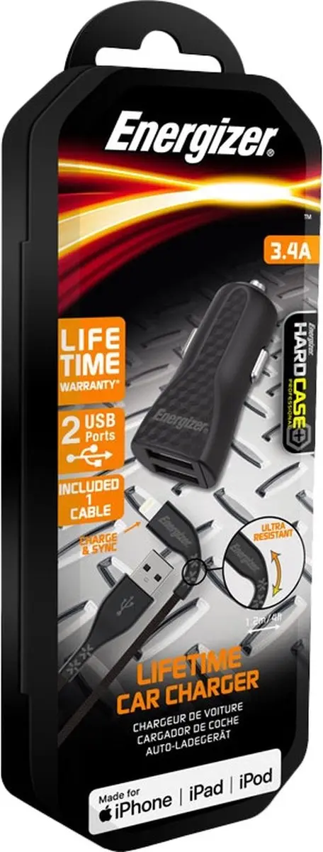 Energizer DC2CLLIM Autolader 17W - Universeel - Zwart