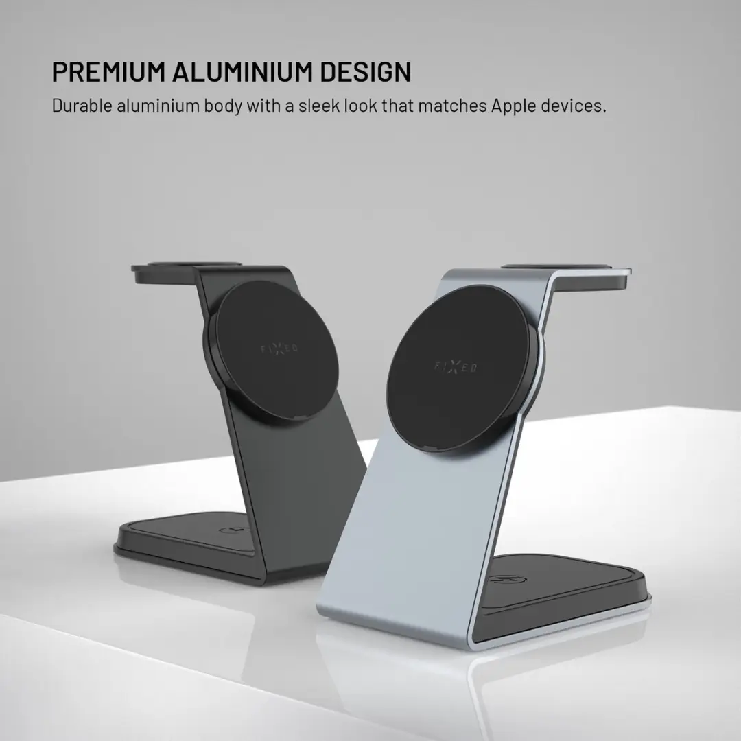 Fixed MagPowerstation Alu 3 Qi2.2 Oplaadstation - 25W - Zwart