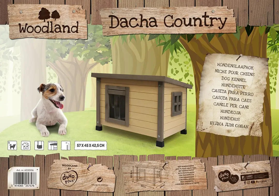Duvo Woodland Hondenhok Dacha Country - Bruin