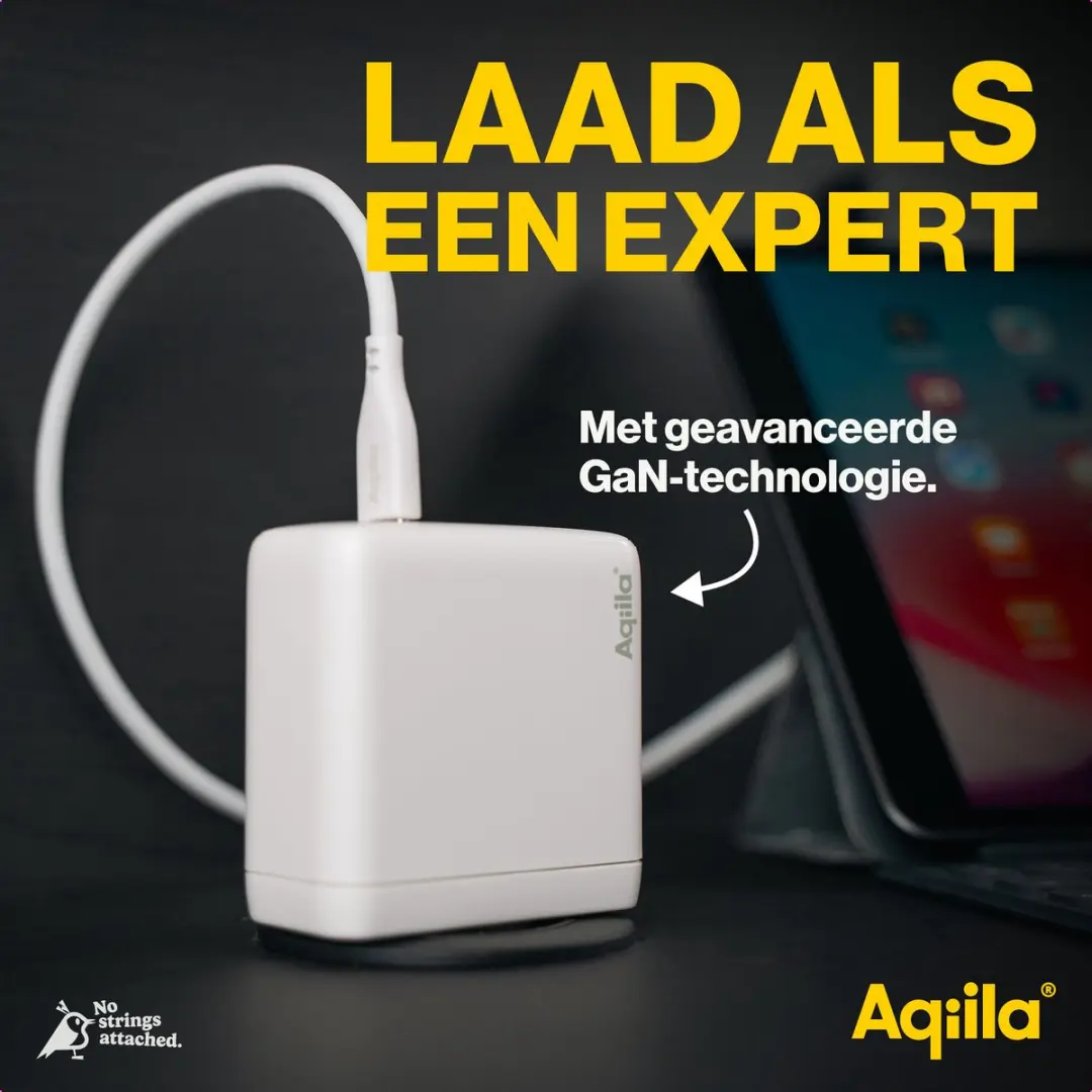 Aqiila Chargebird W4 USB-C Oplader 120W - 2x USB-C, 1x USB-A - Wit