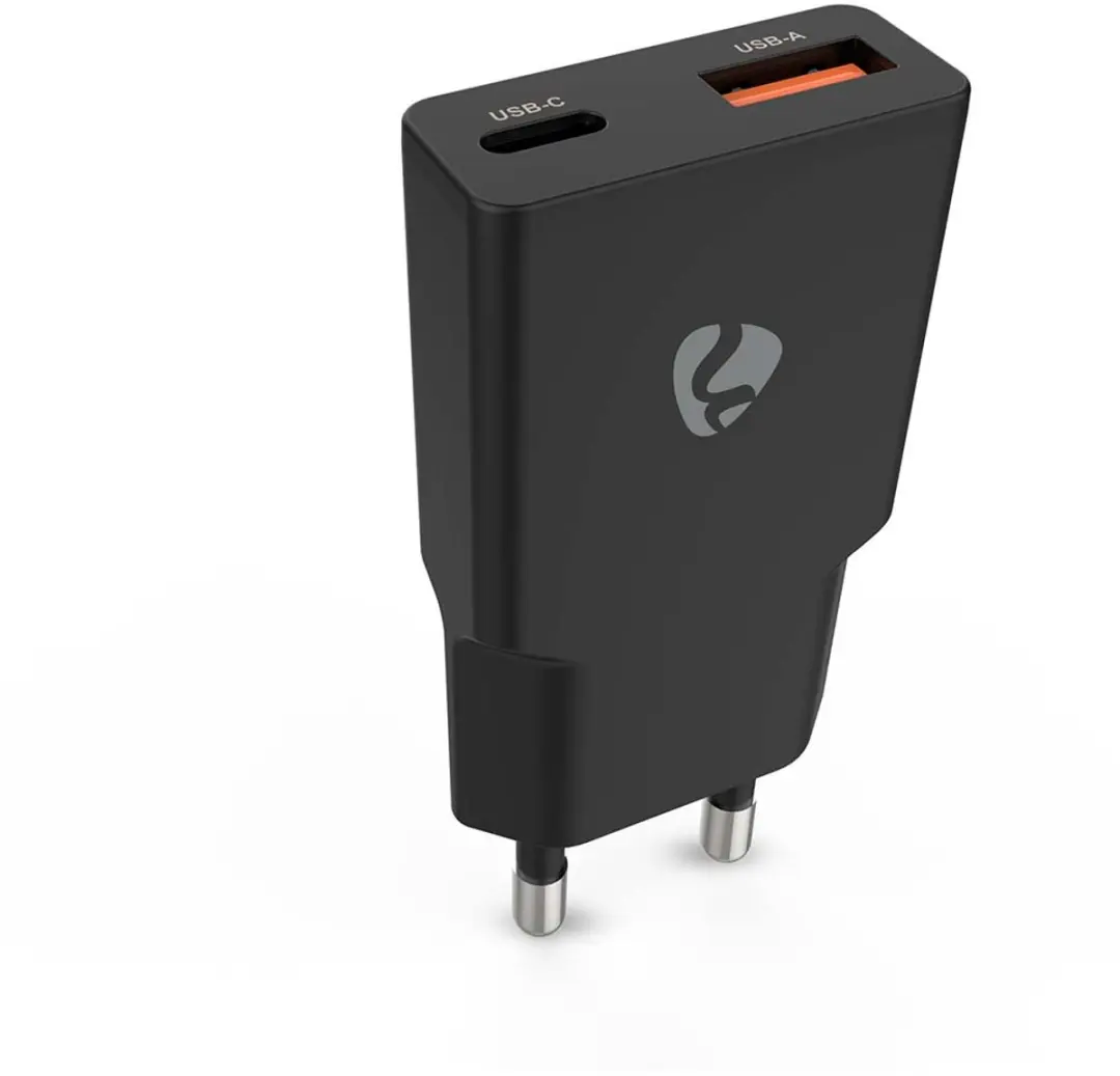 Nedis WCHA20BK Oplader 20W - USB-A/USB-C - Zwart