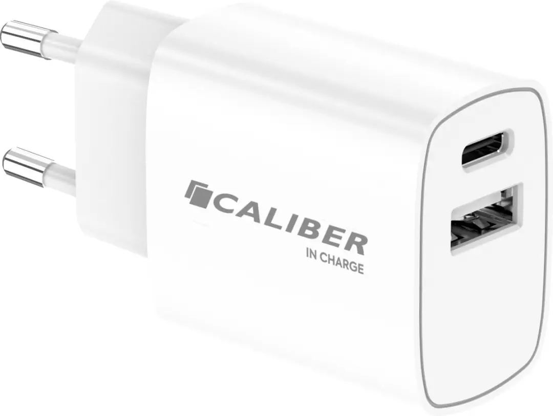 Caliber USB C Adapter PSPQ-20CCW 20W - 2 Poorten - Wit