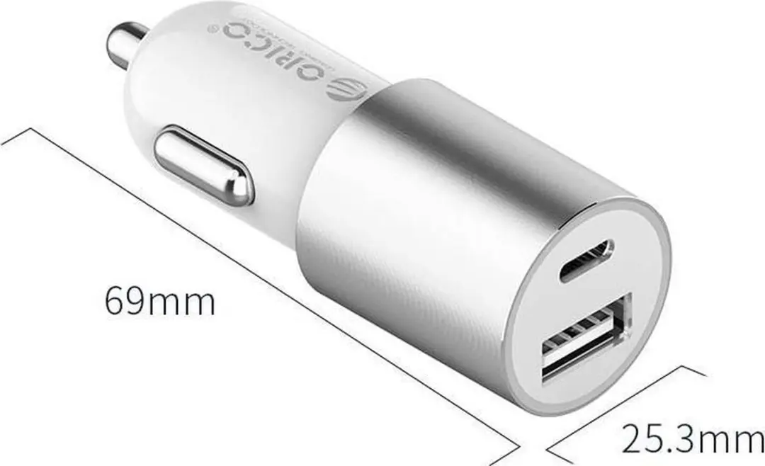 ORICO ORI-UCF-2U-SV Autolader 15W - 2x USB - Zilver