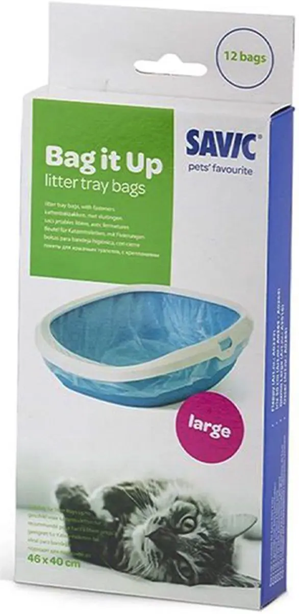 Savic Kattenbakzakken 12 Stuks - 30% Gerecycleerd - 50x36cm
