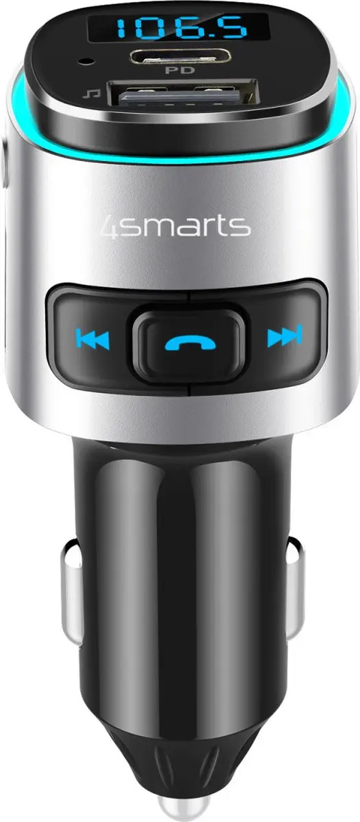 4Smarts 500137 Bluetooth FM Muziekzender - 18W - Zwart