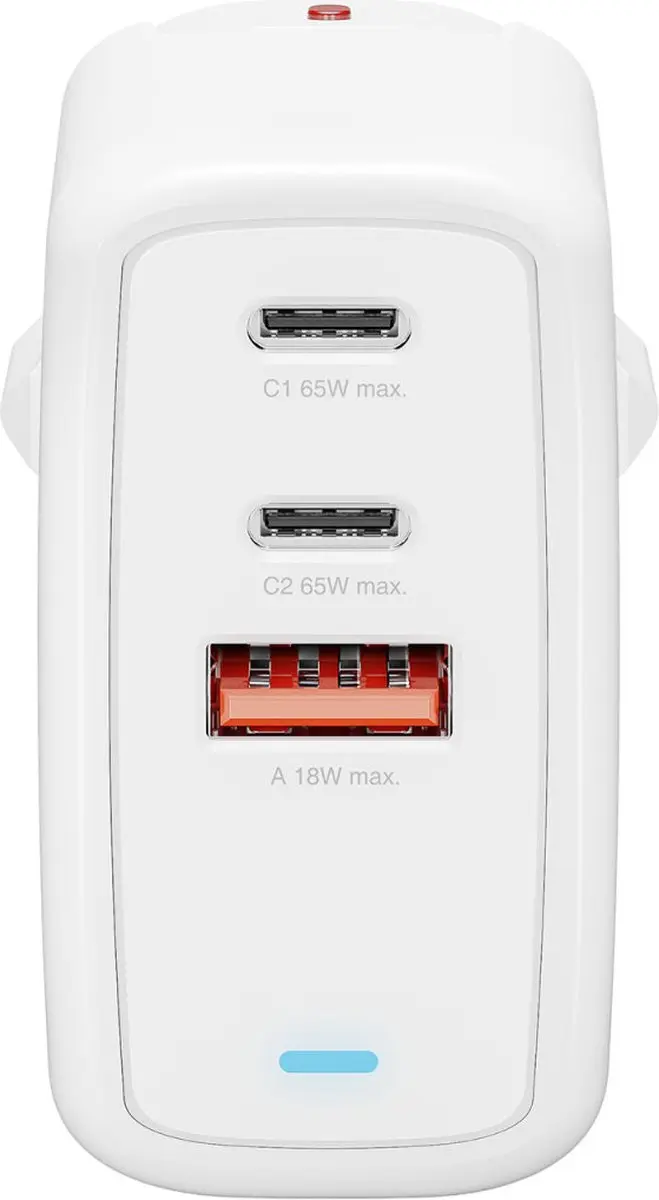 4Smarts GaN Flex 65W Snellader - 3 Outputs - Wit