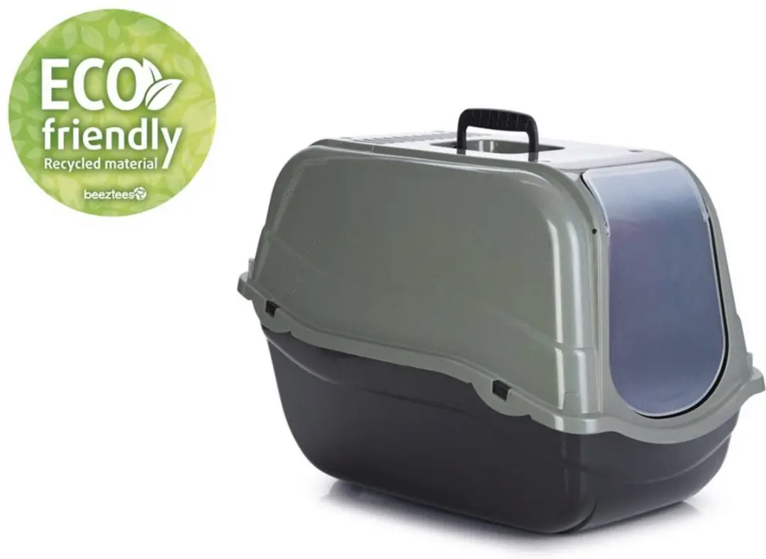 Beeztees Romeo Eco Kattenbak 57x39x41cm - Groen/Zwart