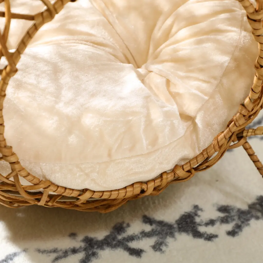 Pawhut Rattan Kattenhuis 40x40x32cm - Bruin