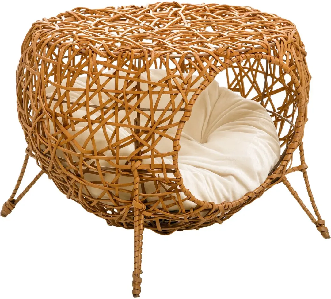 Pawhut Rattan Kattenhuis 40x40x32cm
