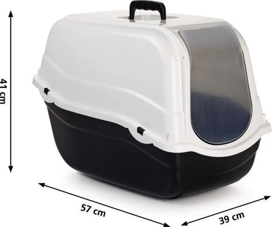 Beeztees Romeo Kattenbak - 57x39x41cm - Zwart/Wit