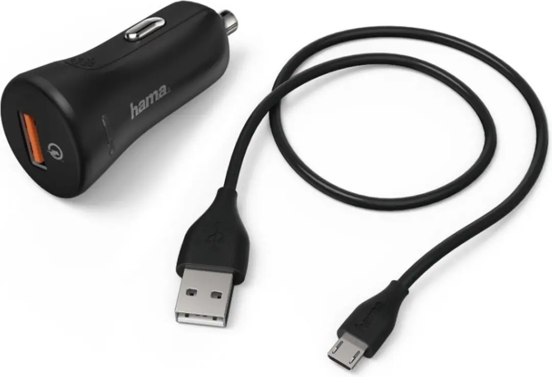 Hama Auto-opladerset Micro USB 3A 00178337 - Zwart