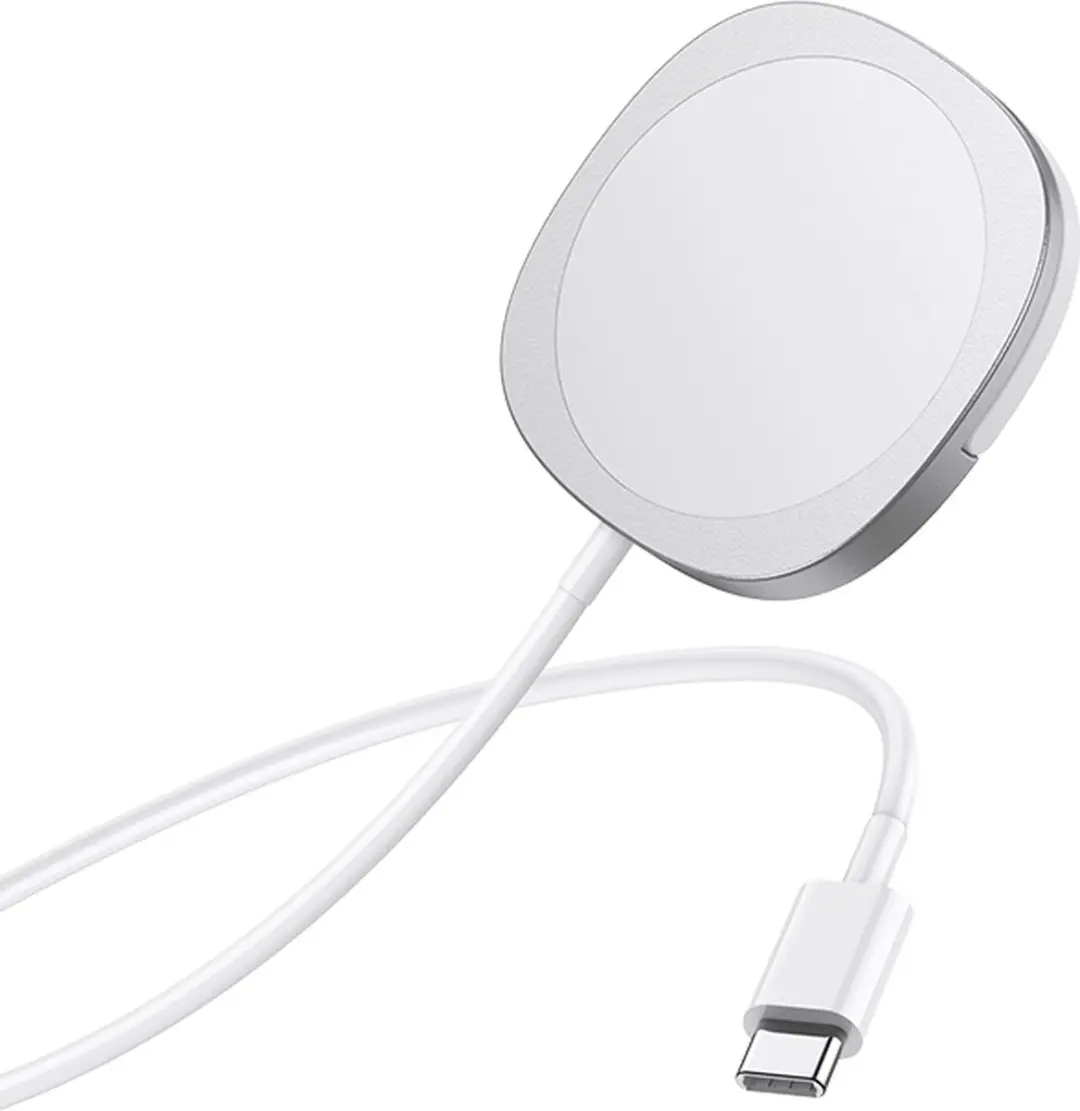 Hoco CW35 Draadloze Oplader MagSafe 15W - Wit - afbeelding 6 van 6