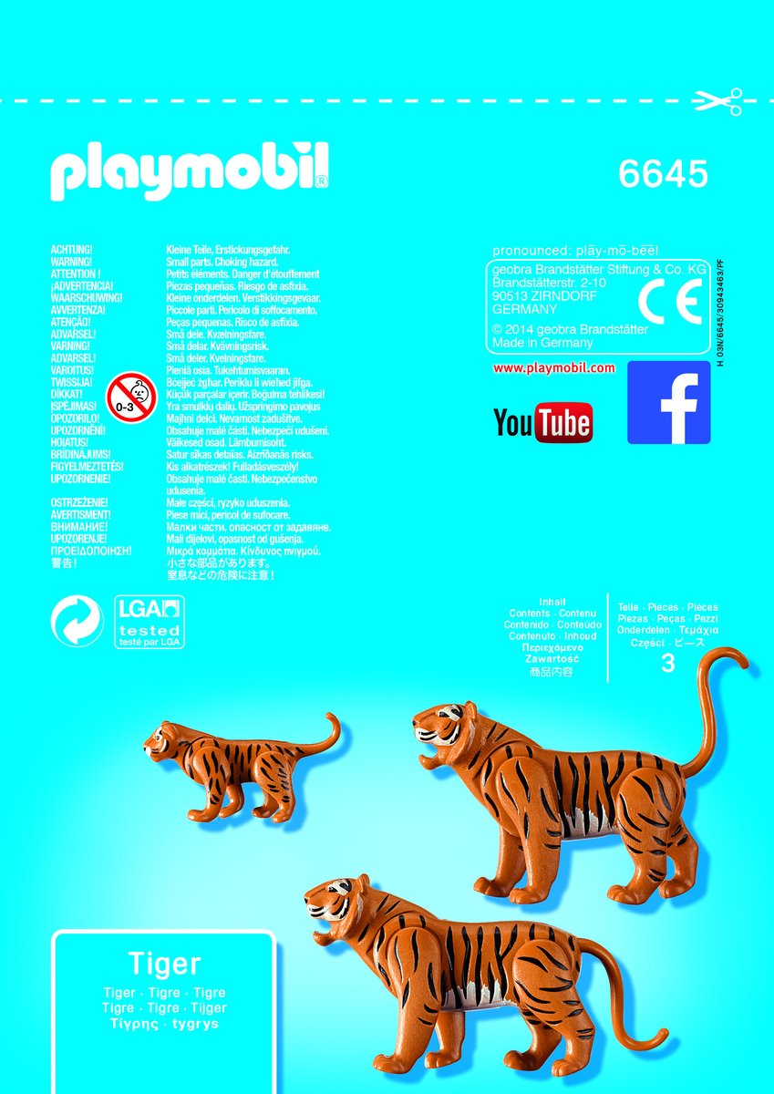 Playmobil Tijgers met welp - 6645