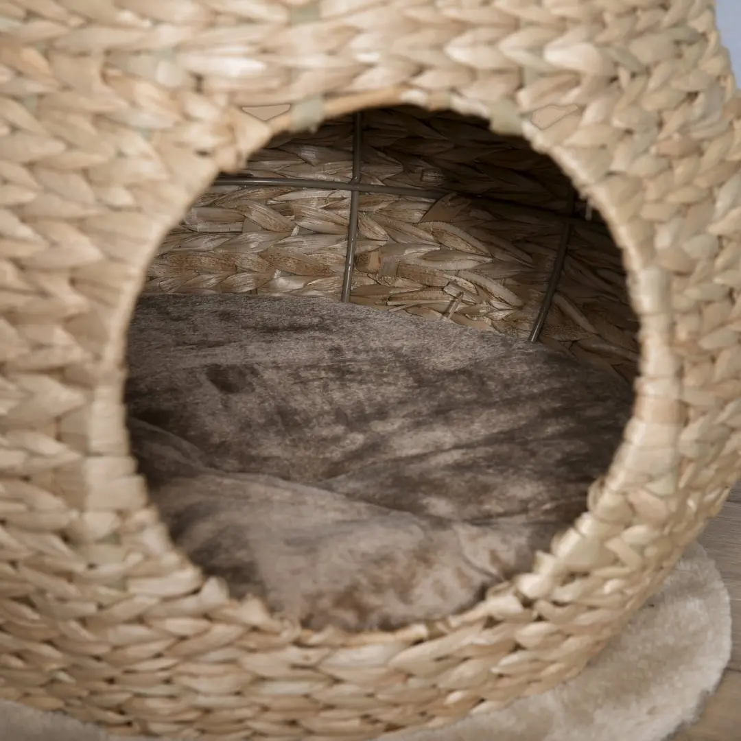 Pawhut Kattenboom met Krabpaal en Grot - 82,5 cm Geel