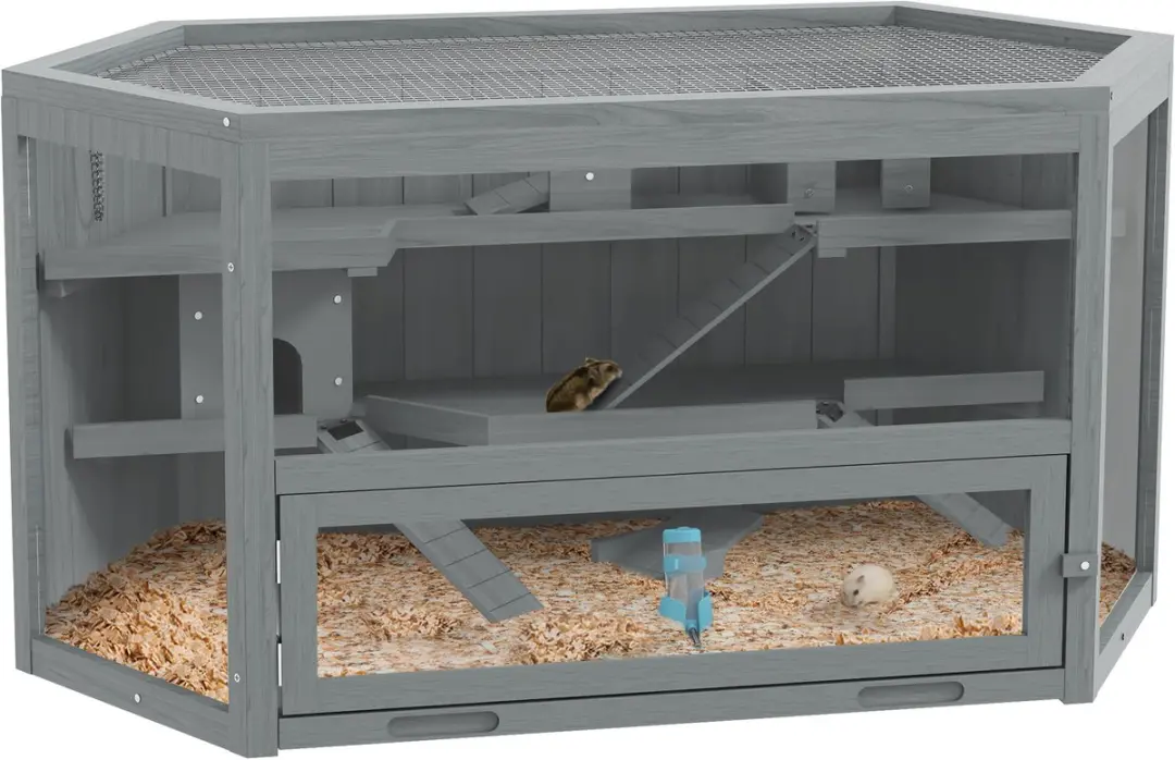 Pawhut 3-etages Hamsterkooi 115x60x55cm