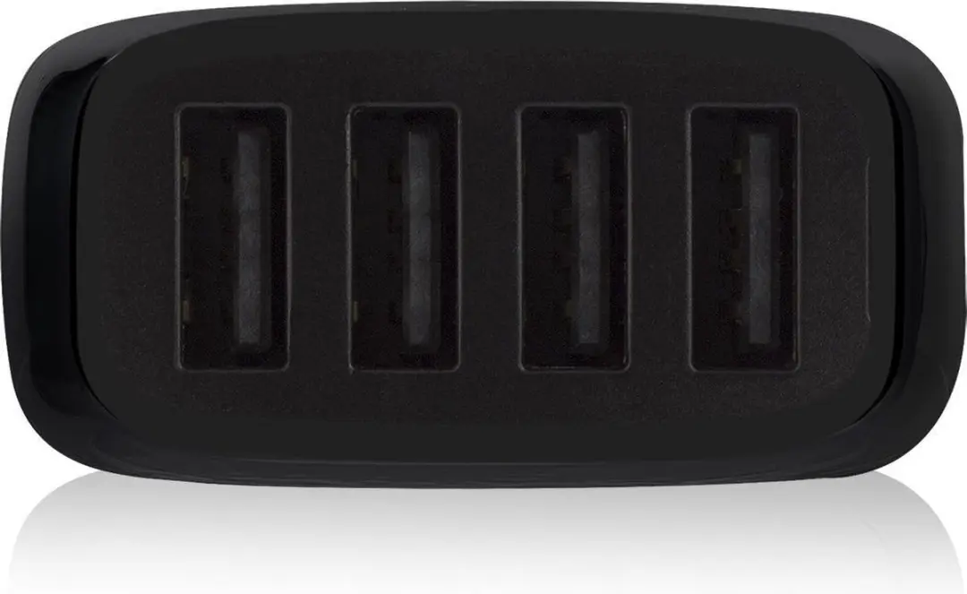 Ewent EW1354 4-Poorts USB Autolader 50W - Zwart - afbeelding 4 van 6