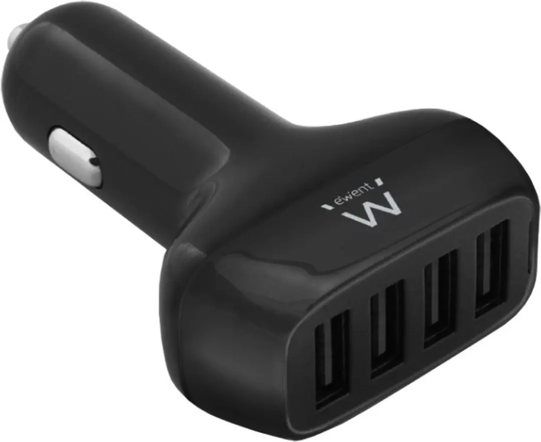 Ewent EW1354 4-Poorts USB Autolader 50W - Zwart - afbeelding 6 van 6