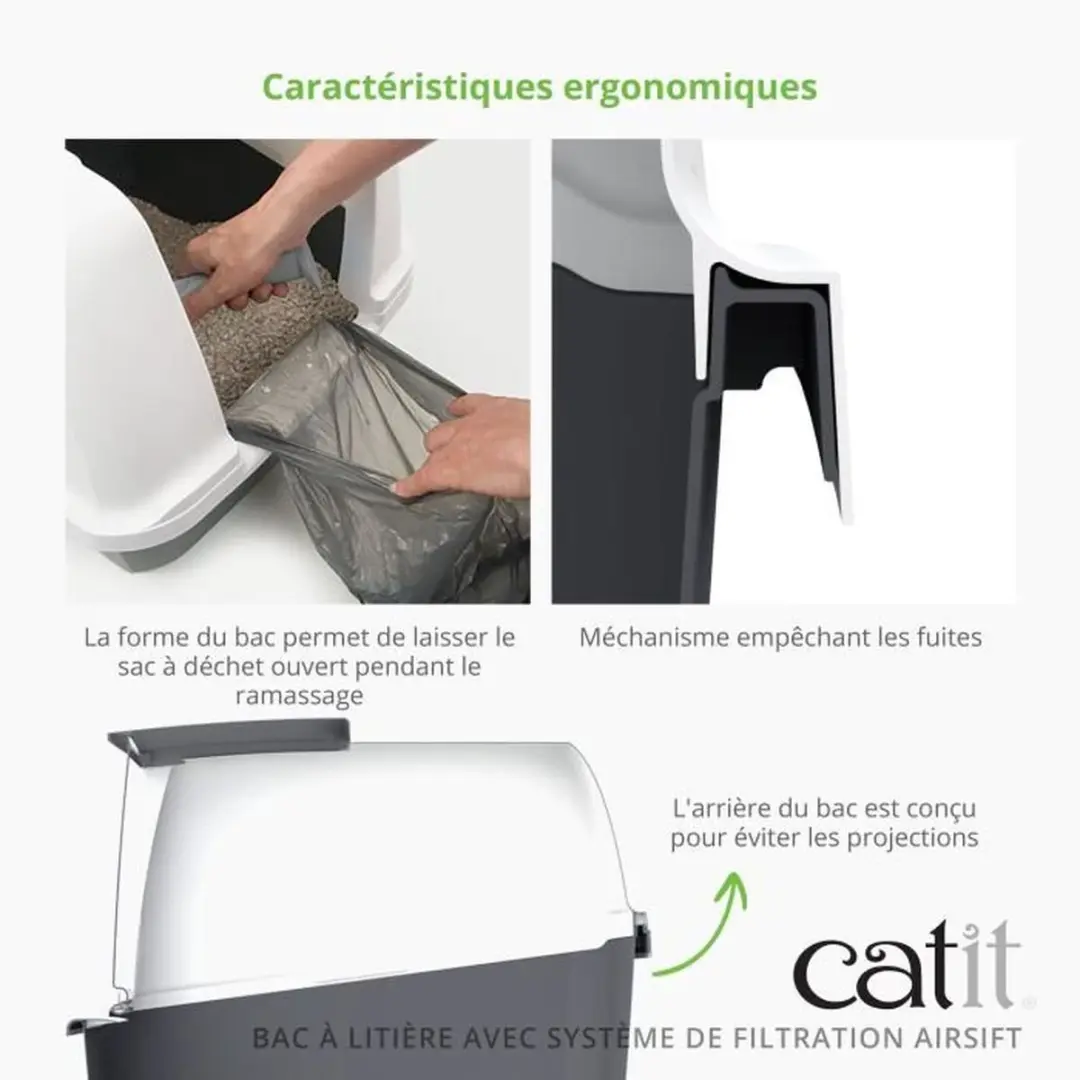Catit Kattenbak Large - 55x40x45cm Grijs