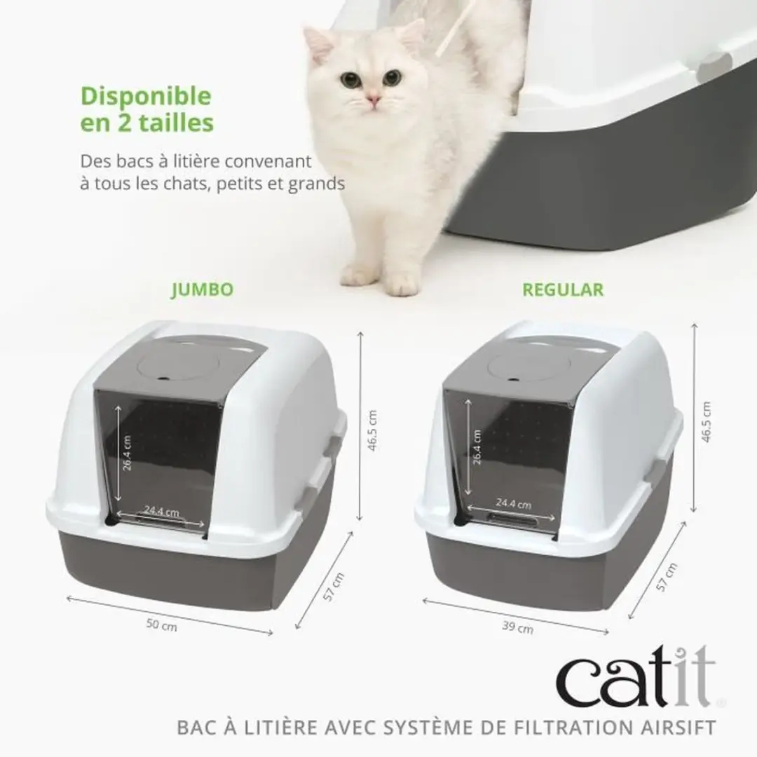 Catit Kattenbak Large - 55x40x45cm Grijs - afbeelding 6 van 6