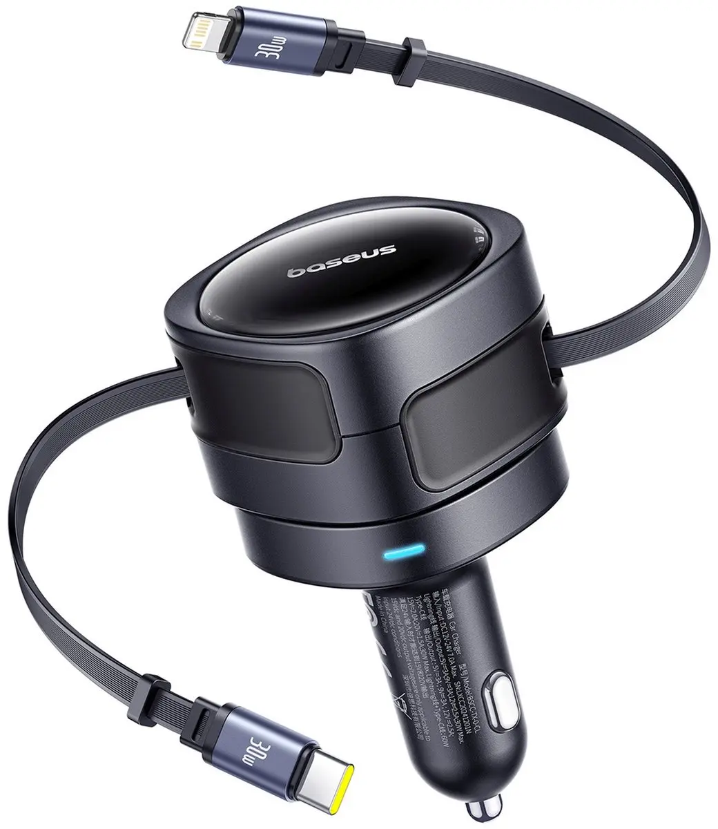 Baseus Autolader USB-C Lightning 60W