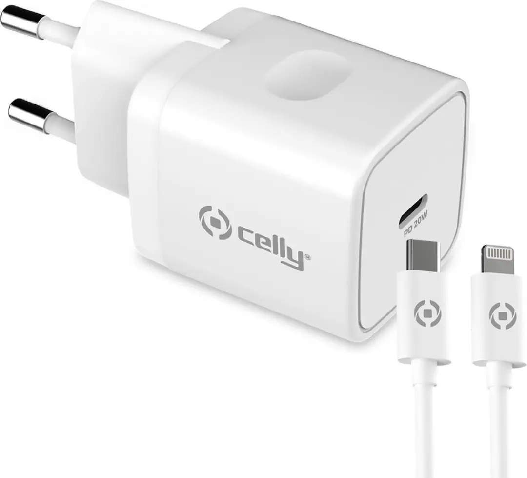 Celly TC1C20WLIGHTWH USB-C naar Lightning Kabel 20W