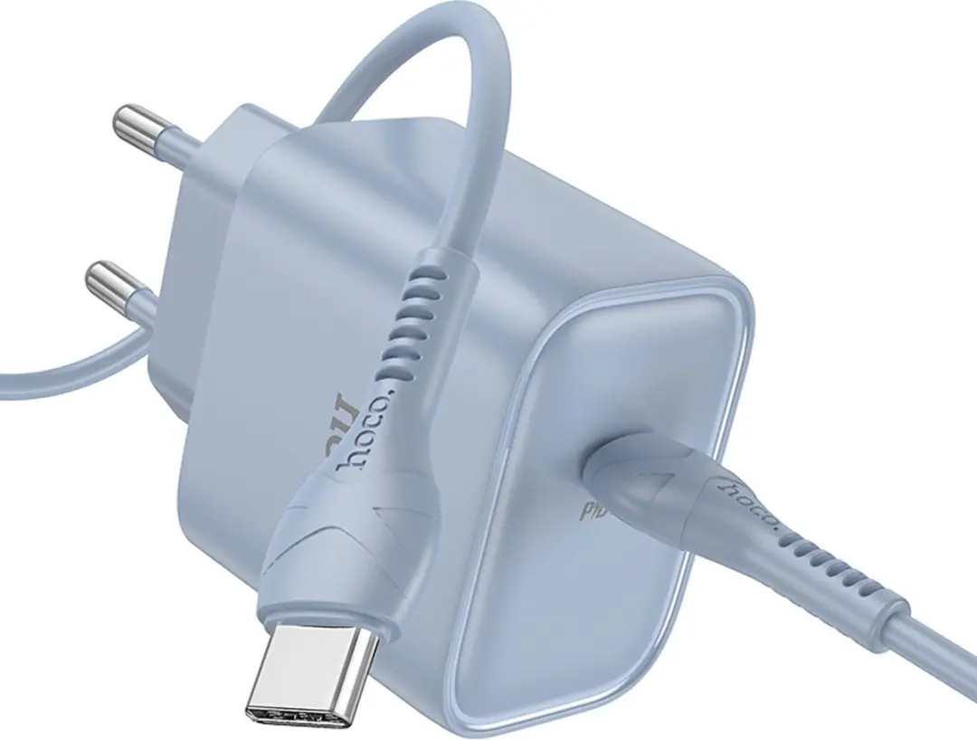 Hoco 25W USB-C Oplader & Kabel Blauw