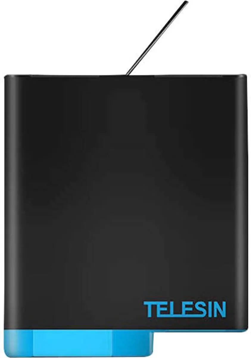 Telesin Tri-Channel Lader GoPro Hero 5/6/7/8 - 2 Batterijen - Transparent