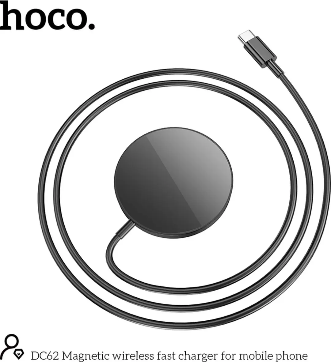 Hoco Magnetische Draadloze Lader 15W - MagSafe - Wit