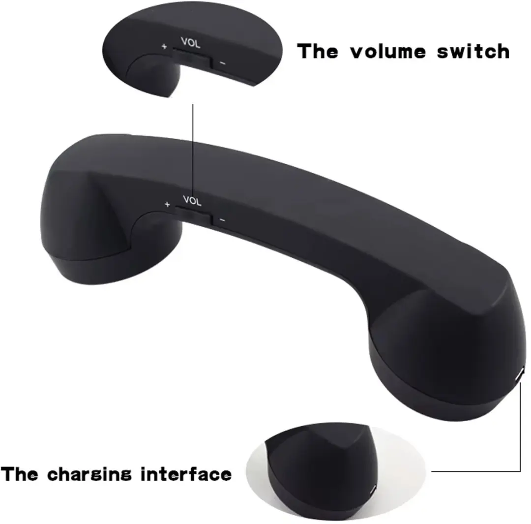 RedParrot Telefoonhoorn Bluetooth - Zwart