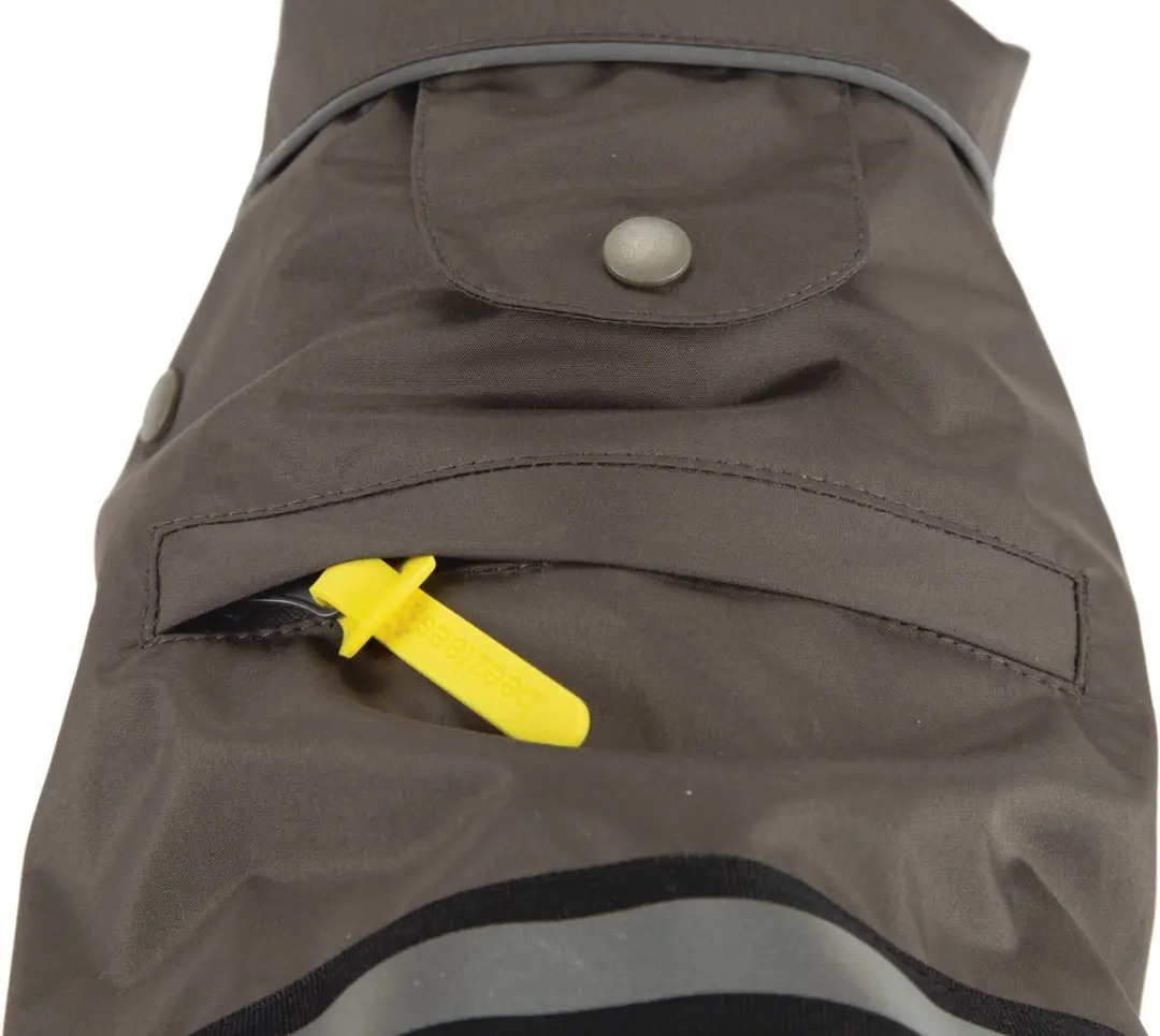 Beeztees Seja Honden Regenjas - Grijs/Geel - 62 cm