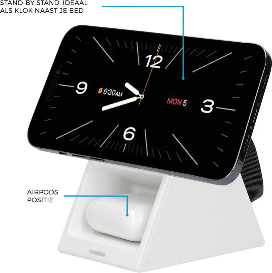 Mobiparts MP-125053 Wireless 3-in-1 Charger 15W - Wit