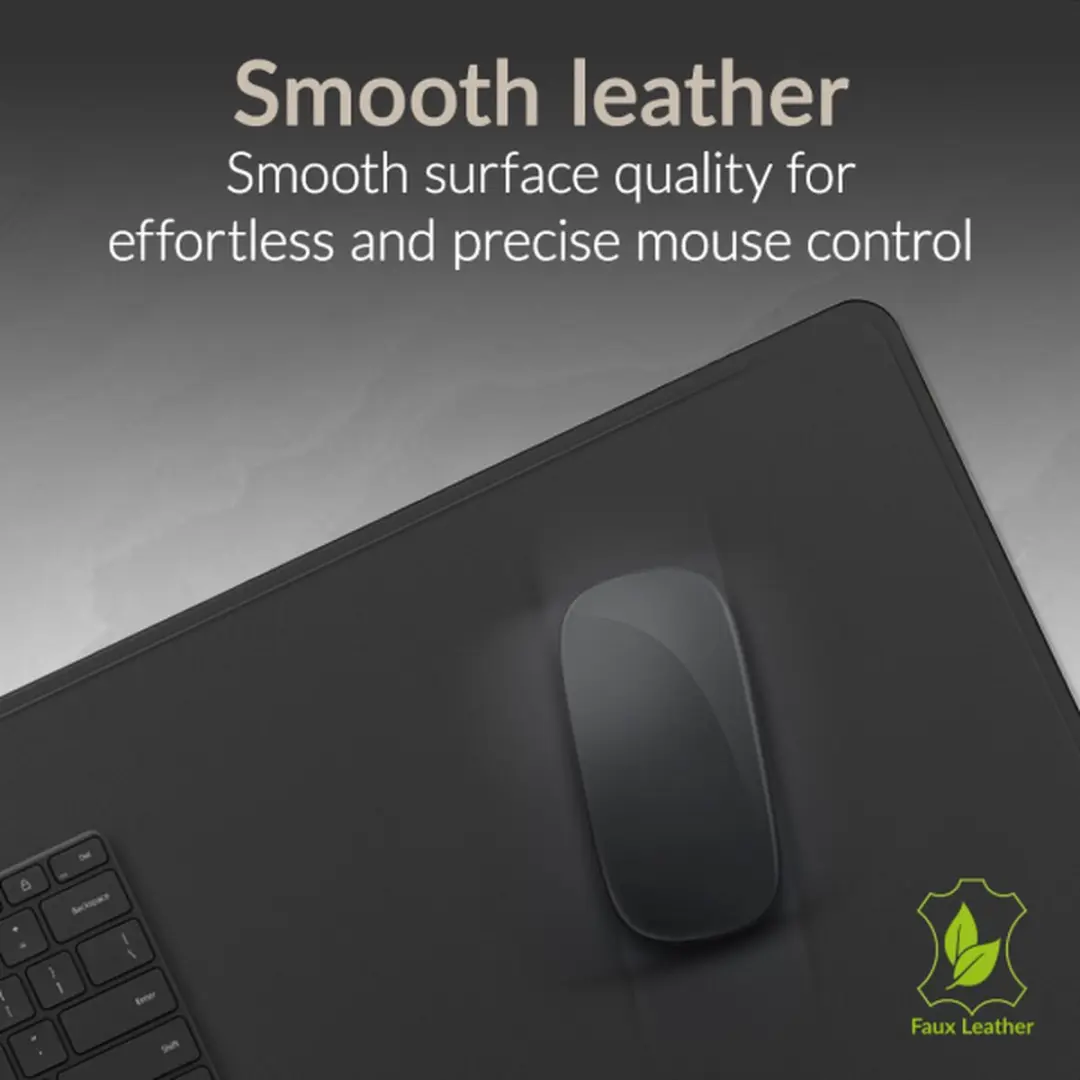 Mobilize PU Leather Deskmat met Magneet Wireless Charger 15W - Zwart