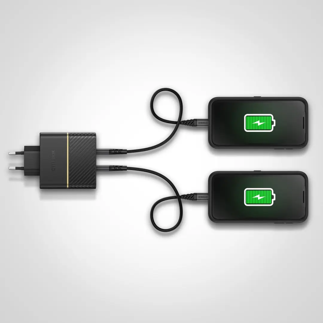 OtterBox 50W USB-C Wandlader - 2x USB-C - Zwart - afbeelding 6 van 6