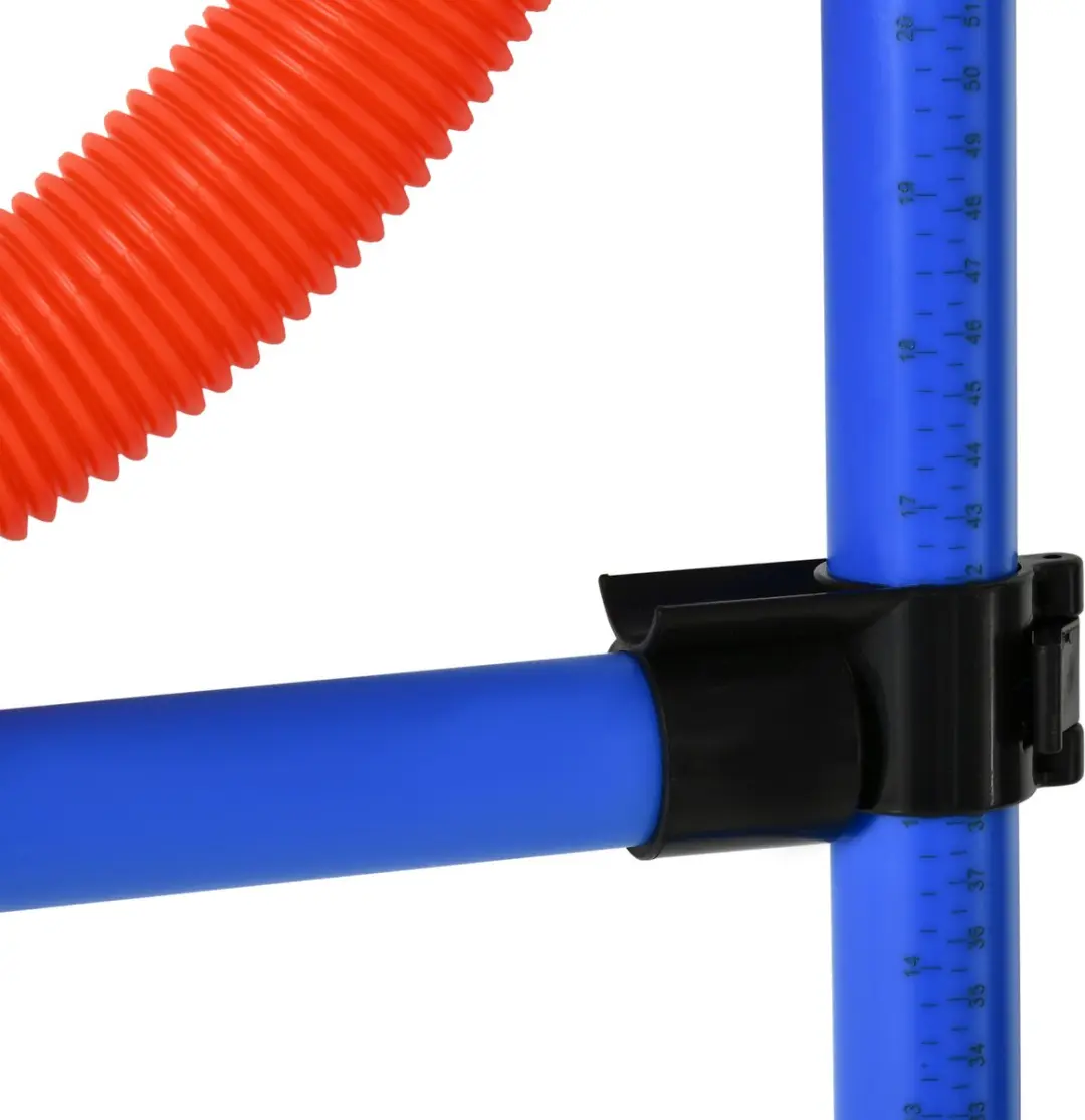 Pawhut Hunde-Agility-Set 3-in-1 - Slalom, Hürden & Sprungring - Blau/Rood