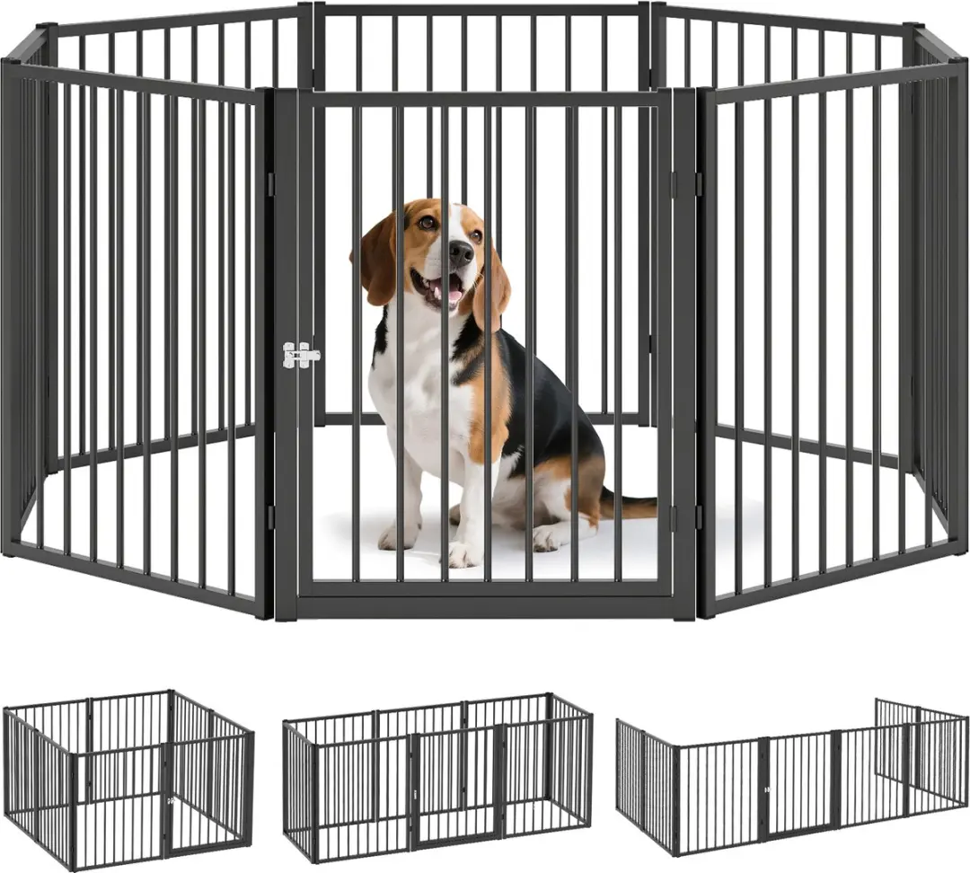 Pawhut Huisdierenren Staal 240x120x76cm