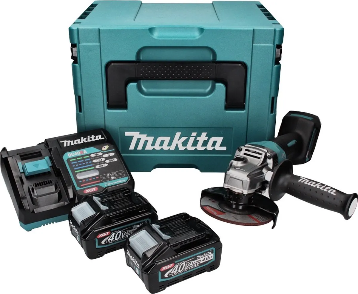 Makita GA013GM201 Accu Haakse Slijper 125mm XGT 40V - 2x Accu