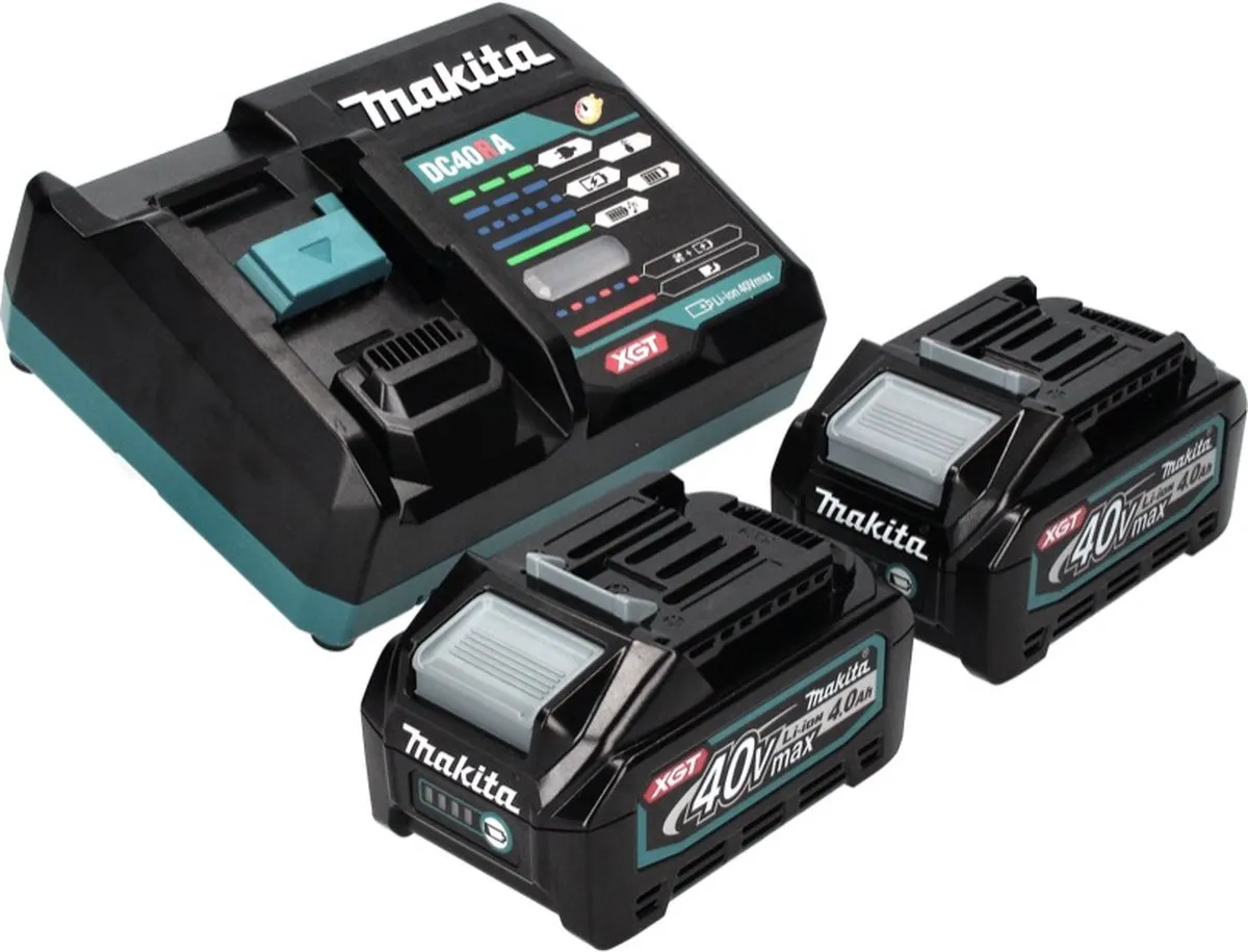 Makita GA013GM201 Accu Haakse Slijper 125mm XGT 40V - 2x Accu - afbeelding 6 van 6